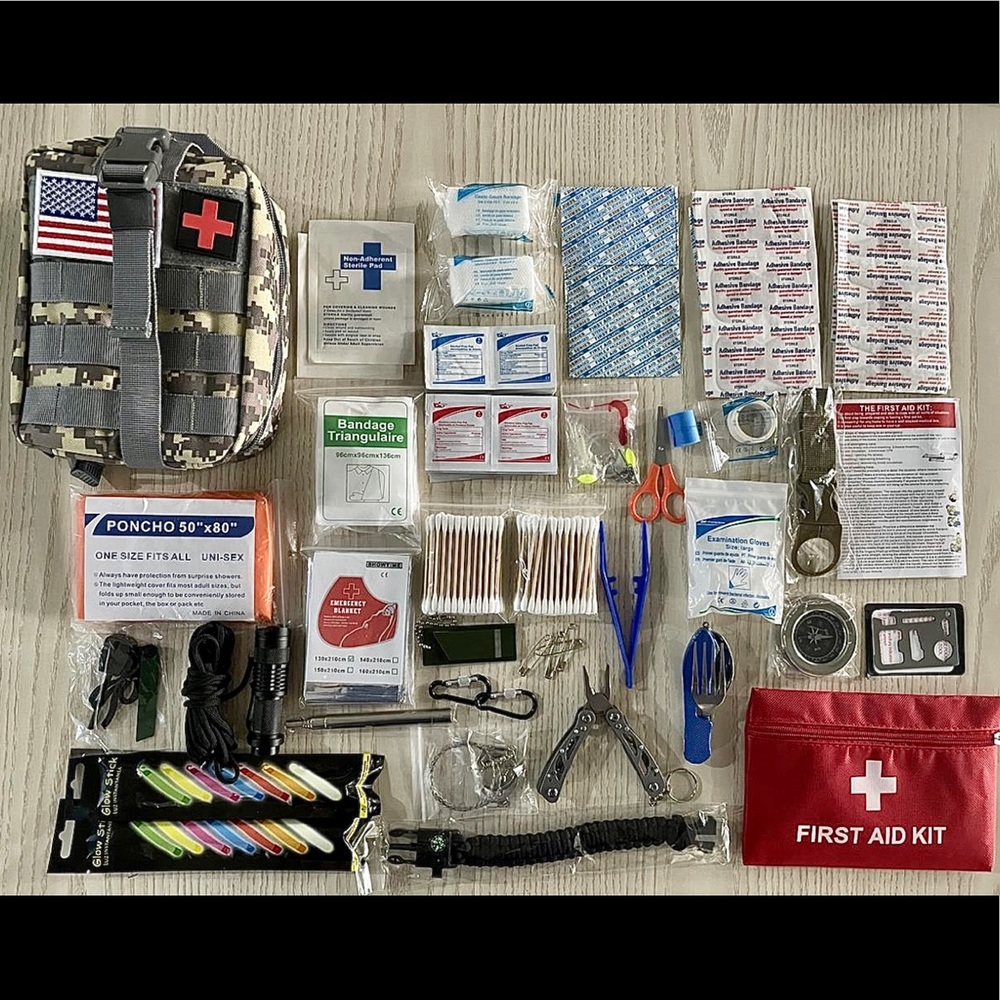 201Pcs Emergency Survival and First Aid Kit
